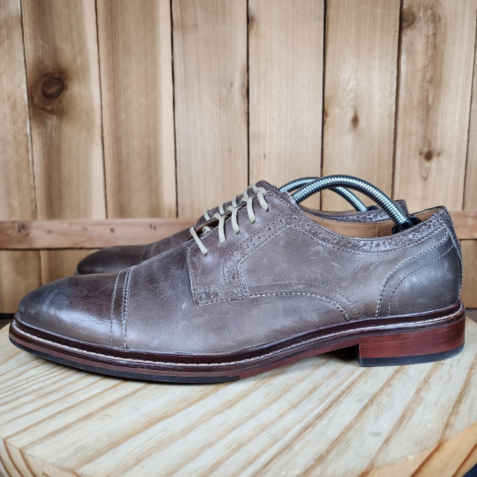 Cole Haan Williams Welt Cap Toe Oxford Mens 10 M Brown Leather Derby Dress Shoes